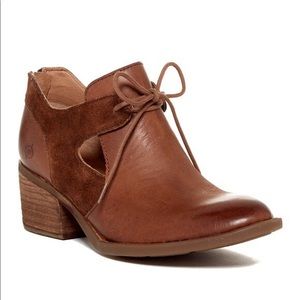 “Celia” BORN Ankle Boots, Brown Leather Sz 10 NWOB